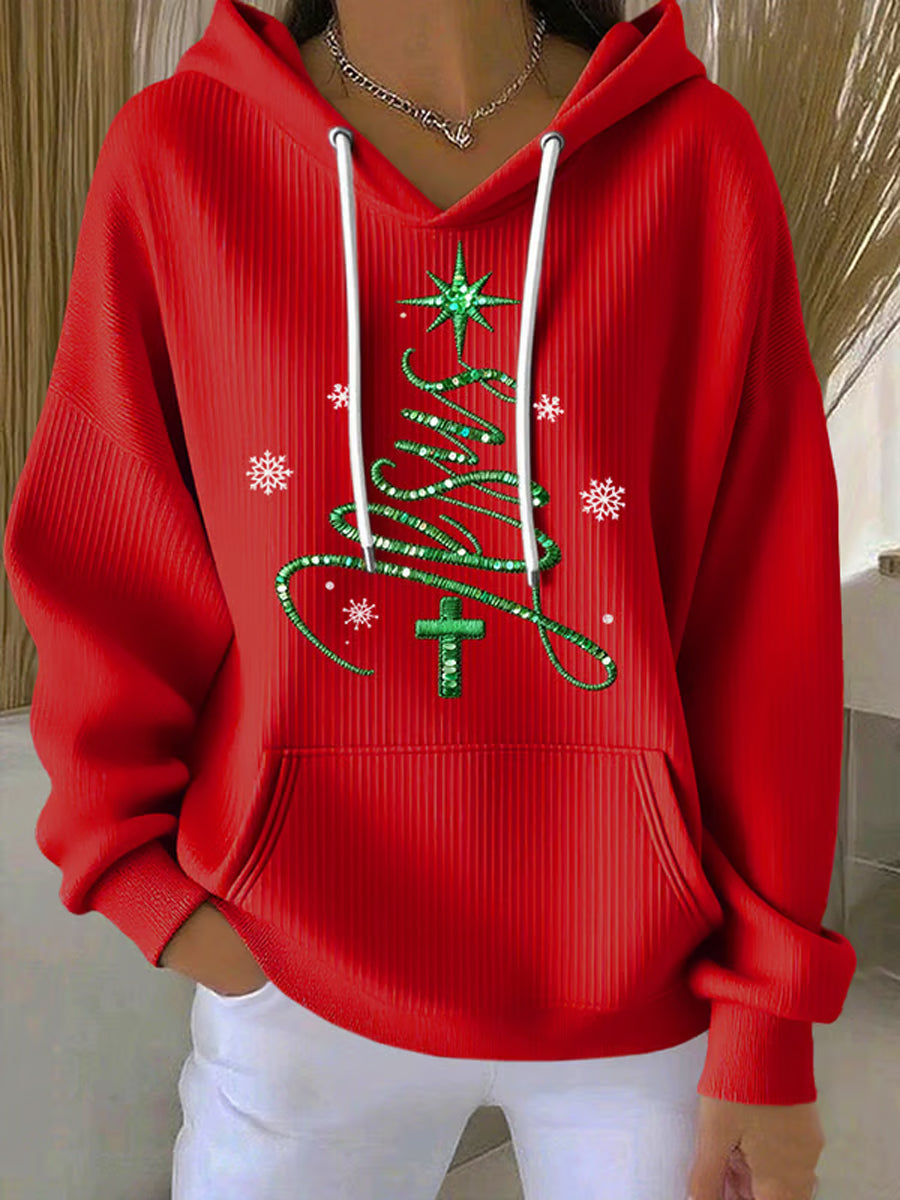 Frauen Jesus Christatmas Baum Hoodie