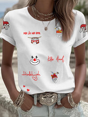 Frauen karneval Kunst bedrucktes T-Shirt
