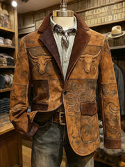 Herren Retro Western Casual Blazer