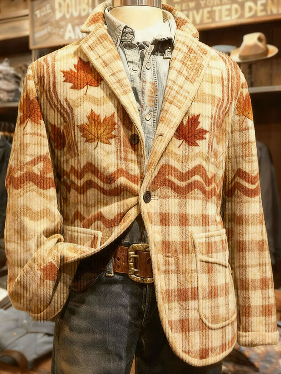 Herren Herbst Kunst Bedruckte Jacke