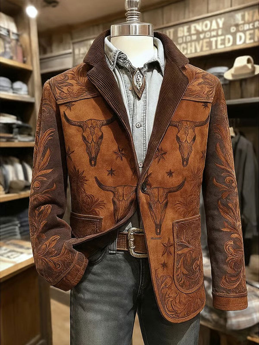 Herren Retro Western Casual Blazer