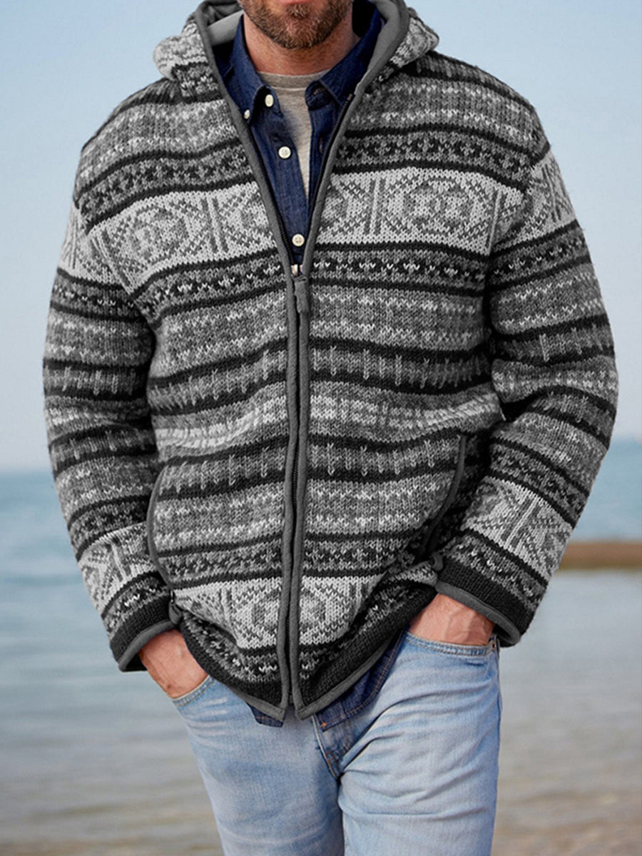 Herren Jacke im isländischen Pullover-Stil