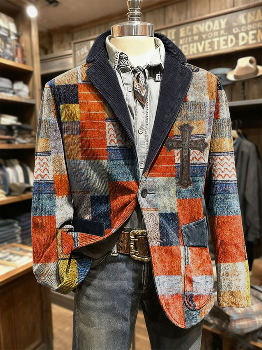 Herren Retro Western Style Casual Blazer