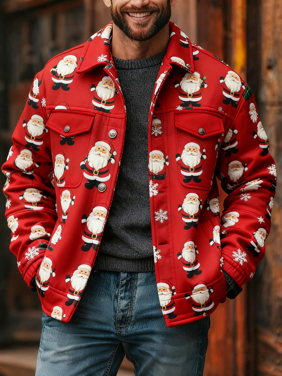 Herren Frohe Weihnachten lässig bequeme lange Ärmel Oberbekleidung