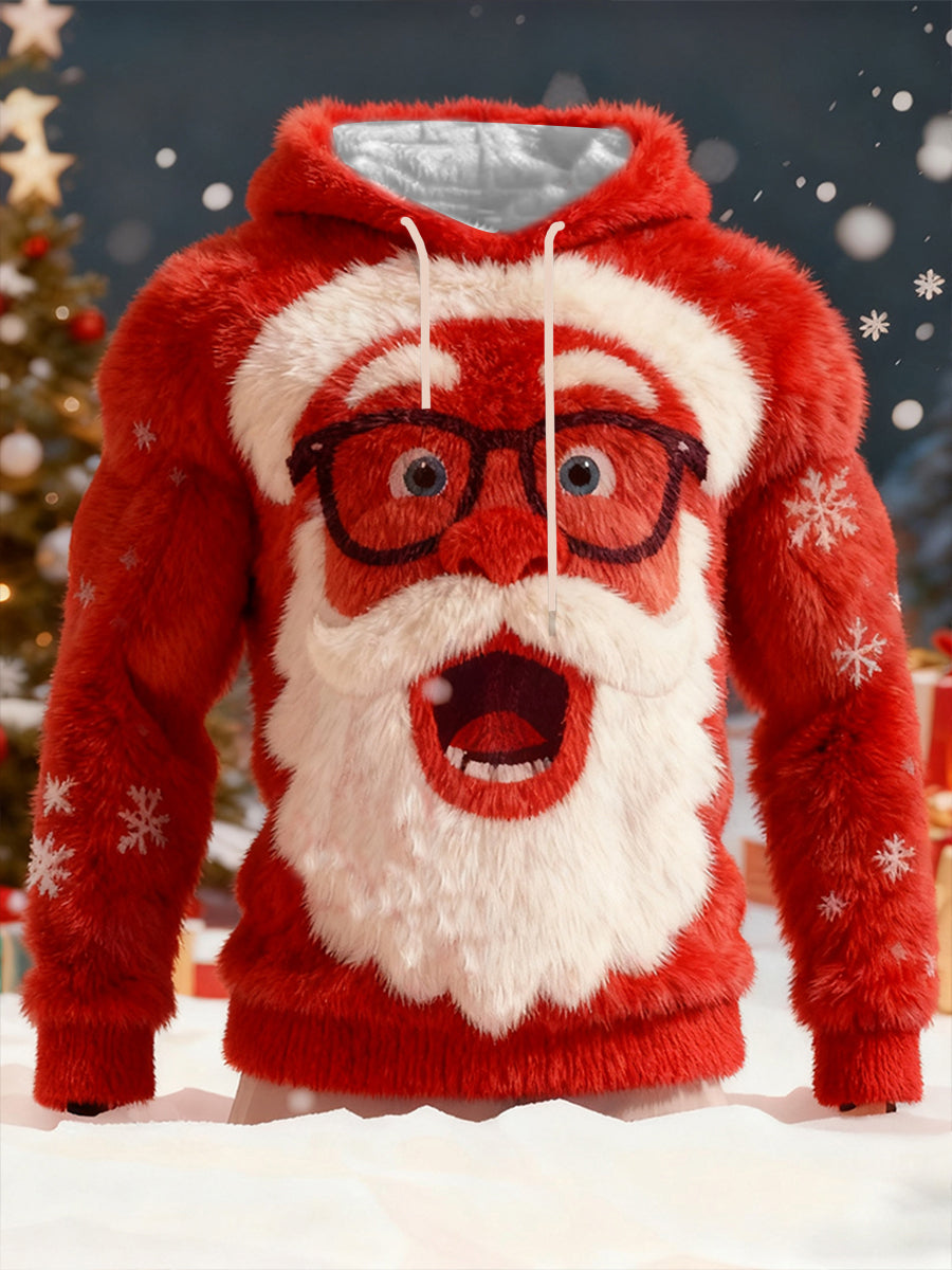 Männer Santa Flanell Hoodie
