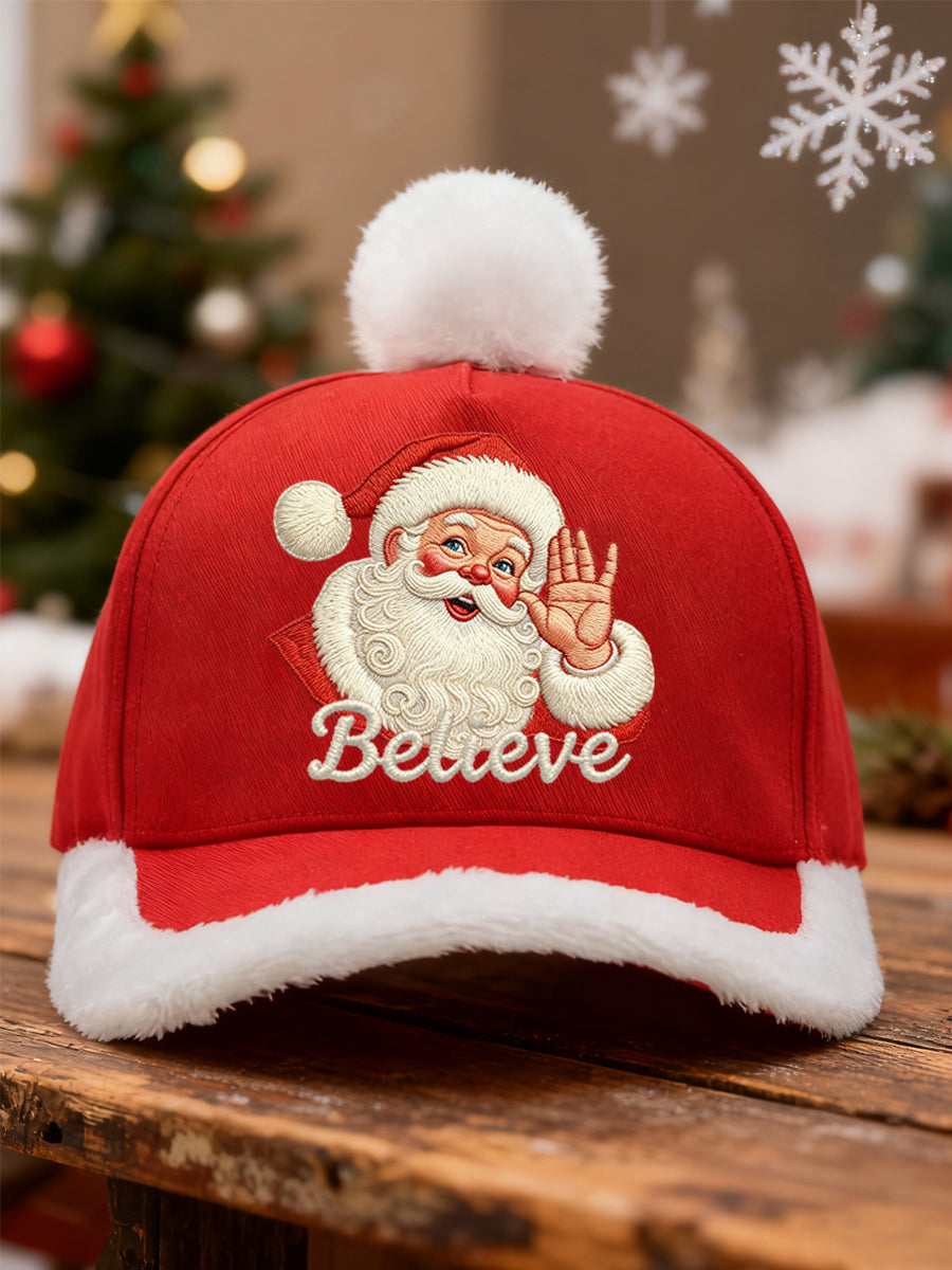 Unisex Weihnachten glauben Weihnachts mann Print Plüsch Nähhut