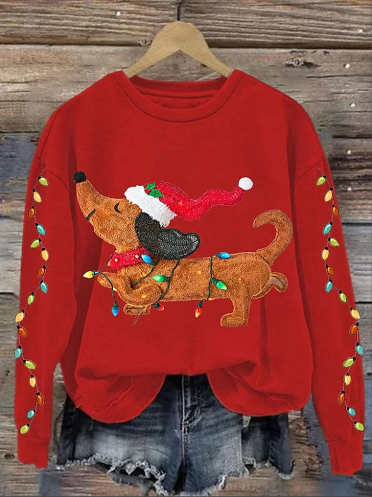 Damen Sweatshirt mit Weihnachts druck