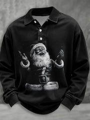 Herren Retro Weihnachten Vintage Santa T-Shirt