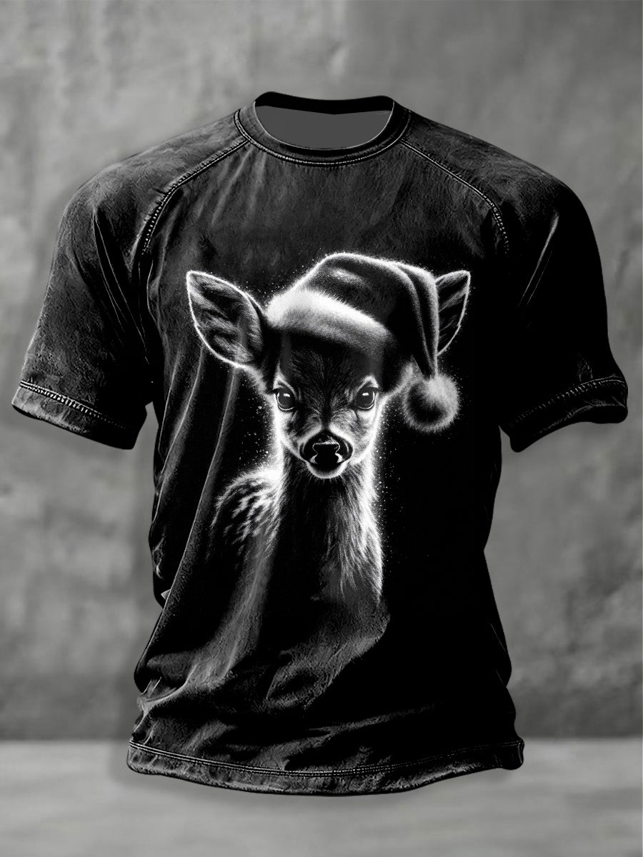 Herren Retro Weihnachten Vintage T-Shirt