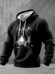 Herren Retro Weihnachts-Kapuzen pullover aus Baumwolle