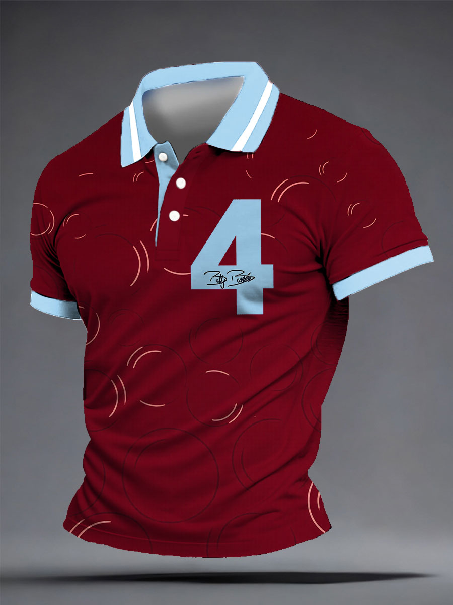 Men's UK Football Lover Billy Legend Printed Casual Tops