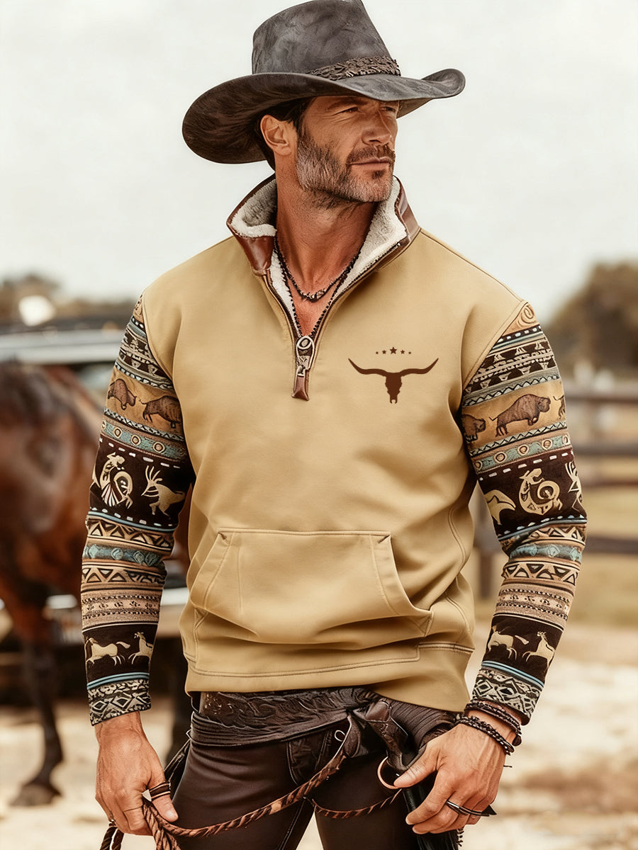 Herren Sweatshirt im westlichen Stil