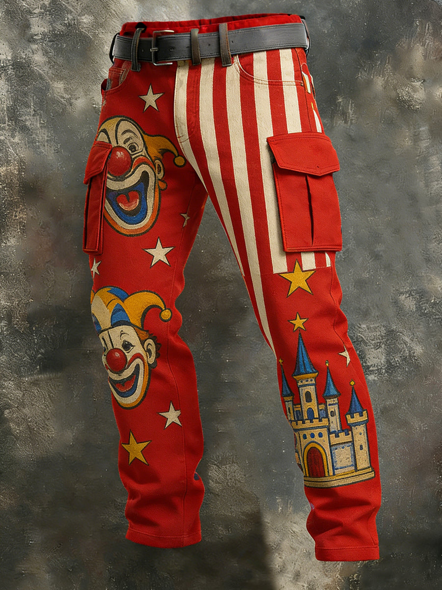 Cologne Carnival Clown Print Freizeit hosen für Herren
