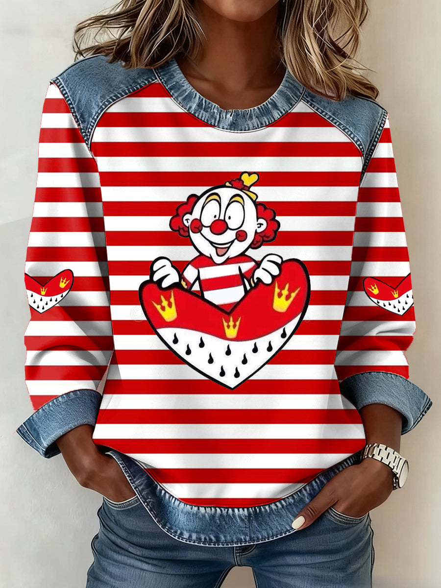 Frauen Deutschland Köln Karneval Muster Patchwork Kunst Sweatshirt
