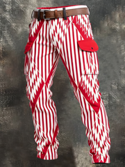 Herren Kölner Karnevals druck Retro Business Style Freizeit hose