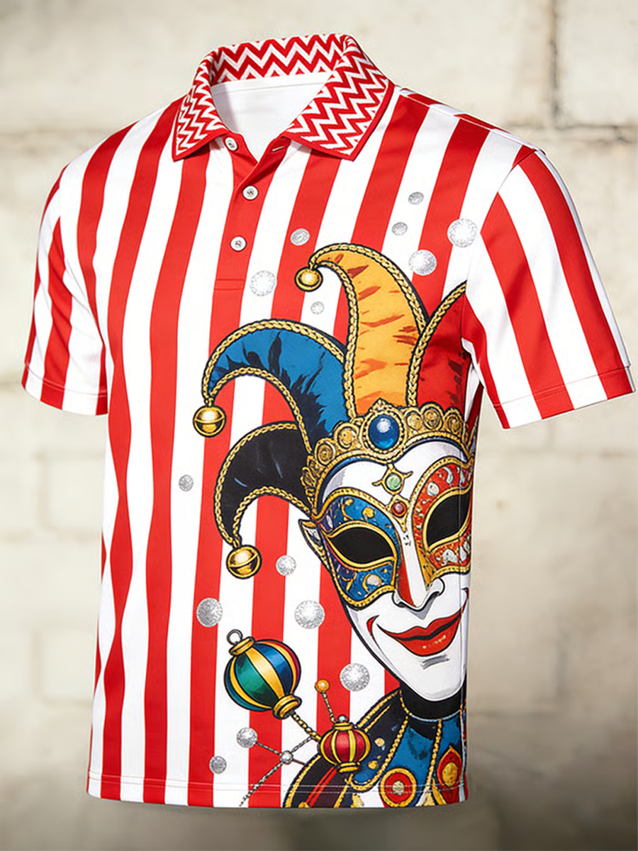 Kölner Karnevals-Clown-Print-Polos hirt für Herren