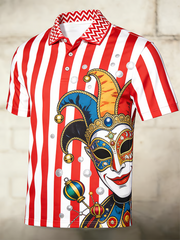 Kölner Karnevals-Clown-Print-Polos hirt für Herren