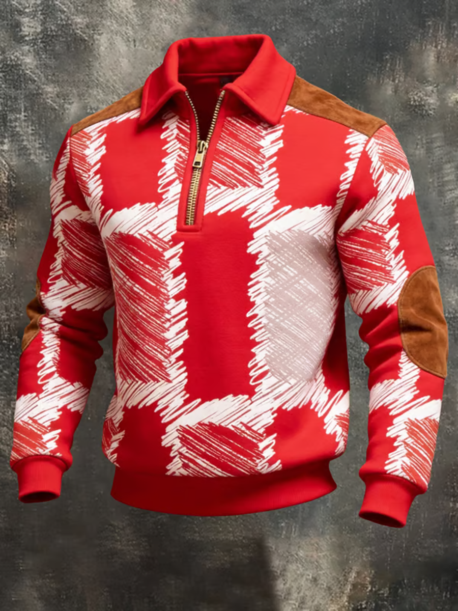 Herren Cologne Carnival Print Zip-Up Hoodie