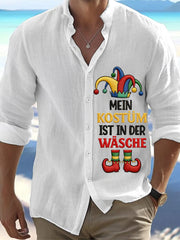 Cologne Carnival Clown Print Herren Lässiges Langarm-Shirt