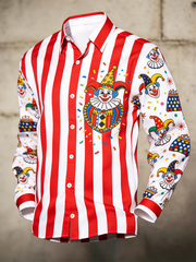 Kölner Karnevals-Clown-Print-Shirt für Herren