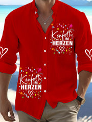 Cologne Carnival Clown Print Herren Lässiges Langarm-Shirt
