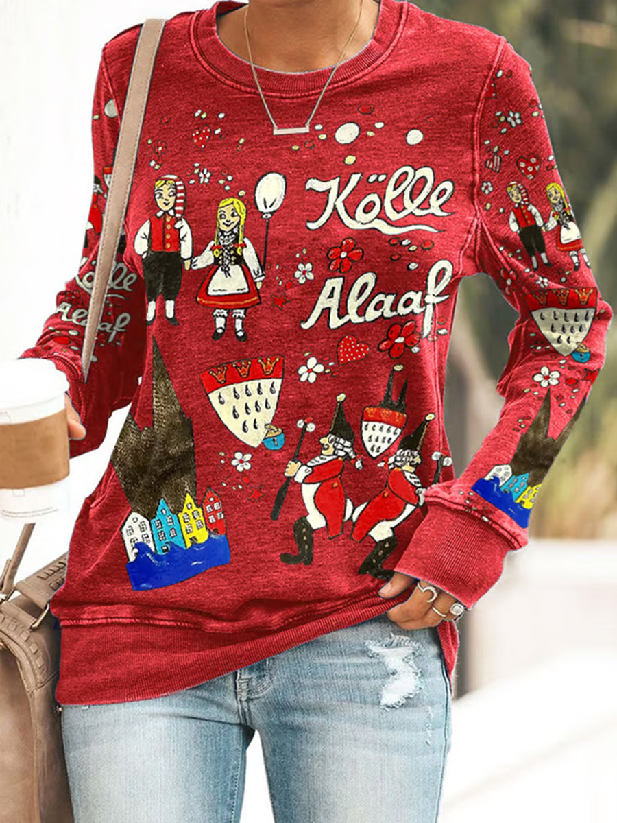 Damen-Sweatshirt mit Kölner Karnevals Print