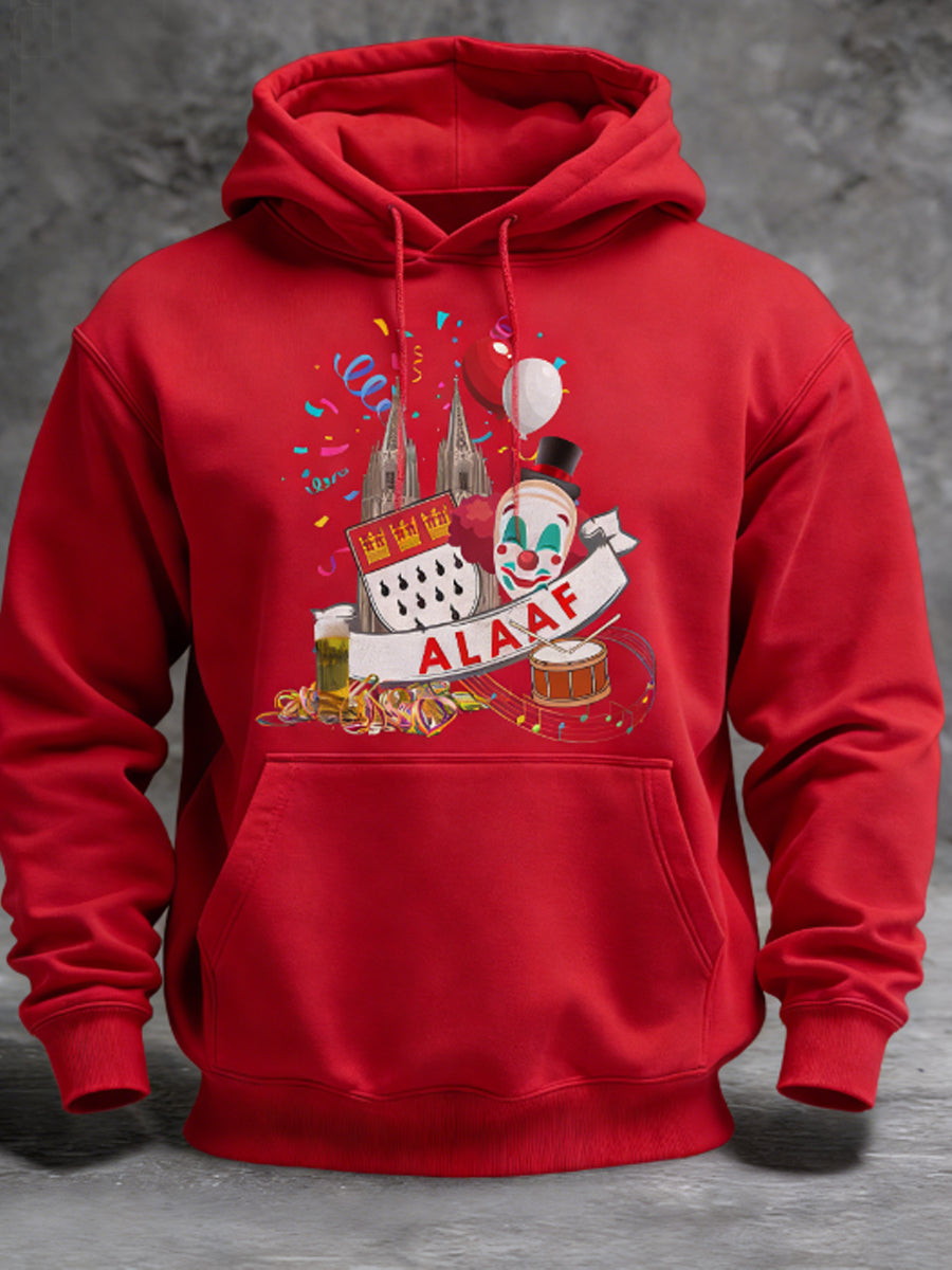 Herren Karneval in Köln Alaaf College Jacke Kapuzen pullover