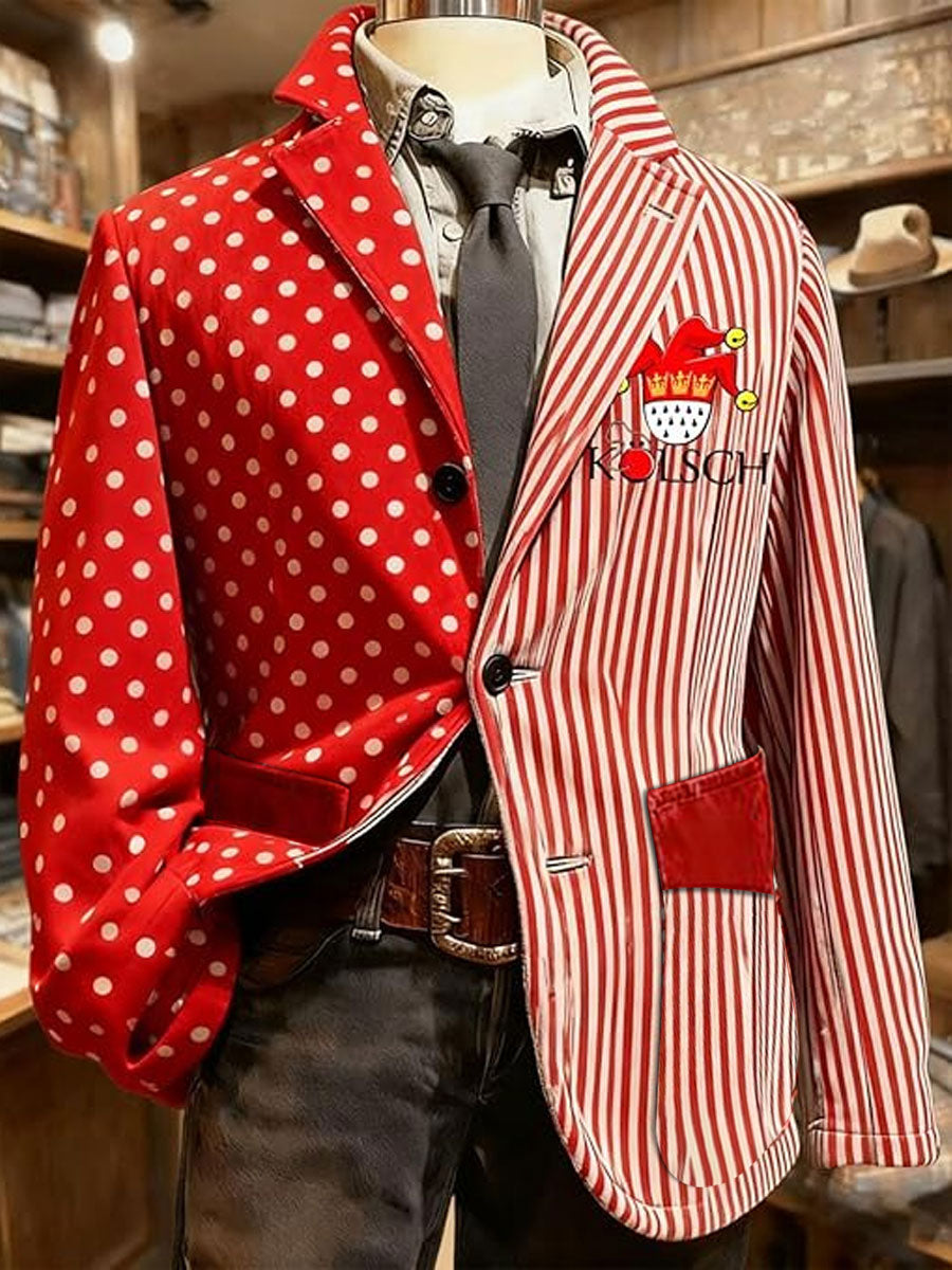 Herren Cologne Carnival Print Casual Anzüge