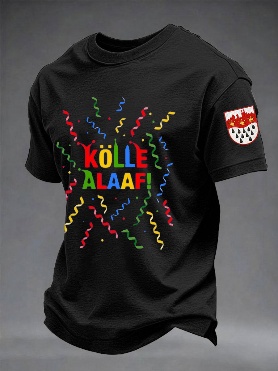 Herren Kölle Alaaf Print Casual T-Shirt