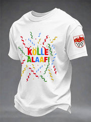 Herren Kölle Alaaf Print Casual T-Shirt