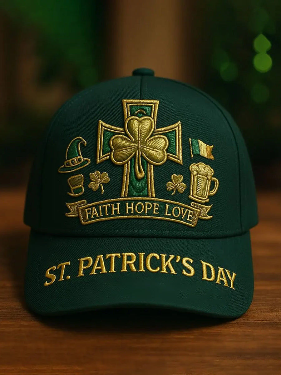Unisex St Patrick's Day Shamrock Art Print Hat