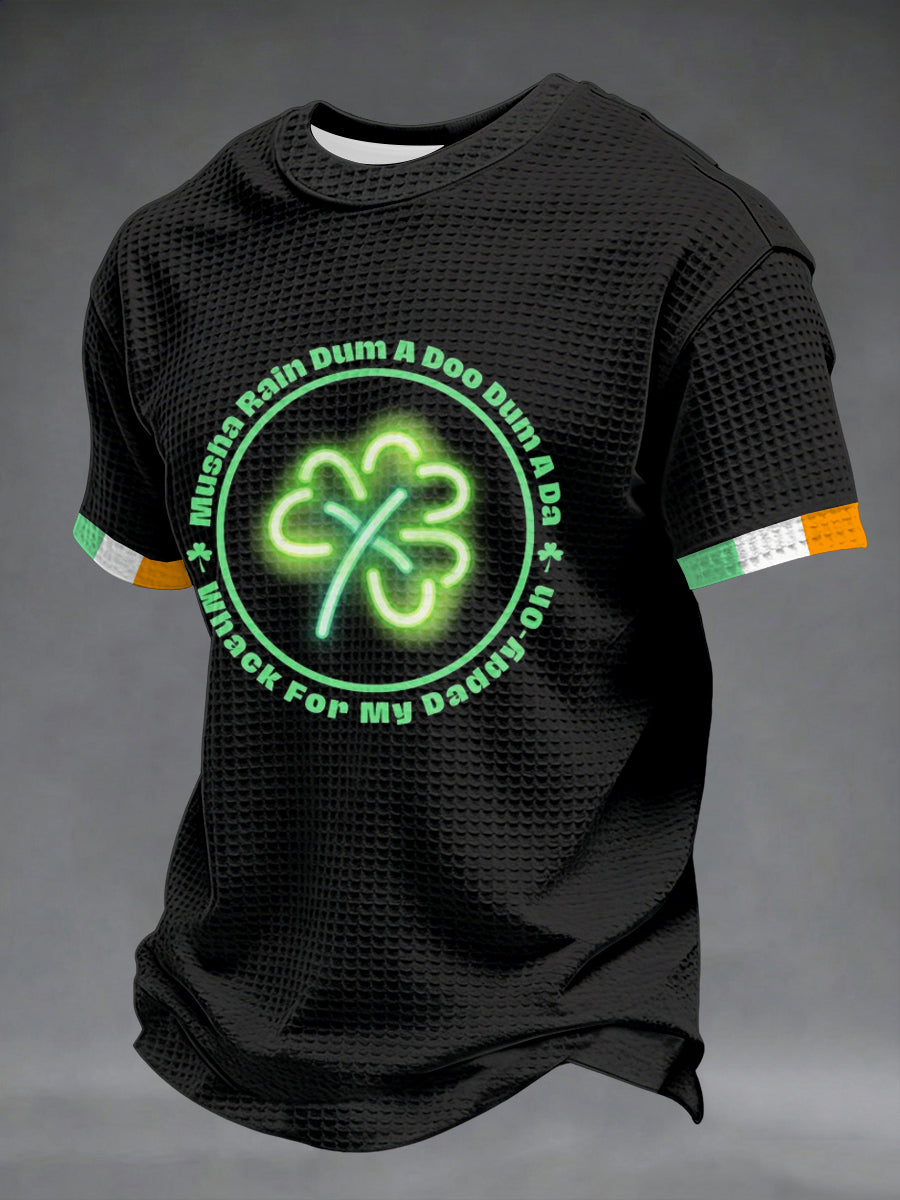 Men's Irish drinking song Inspired Waffle Short Sleeve
