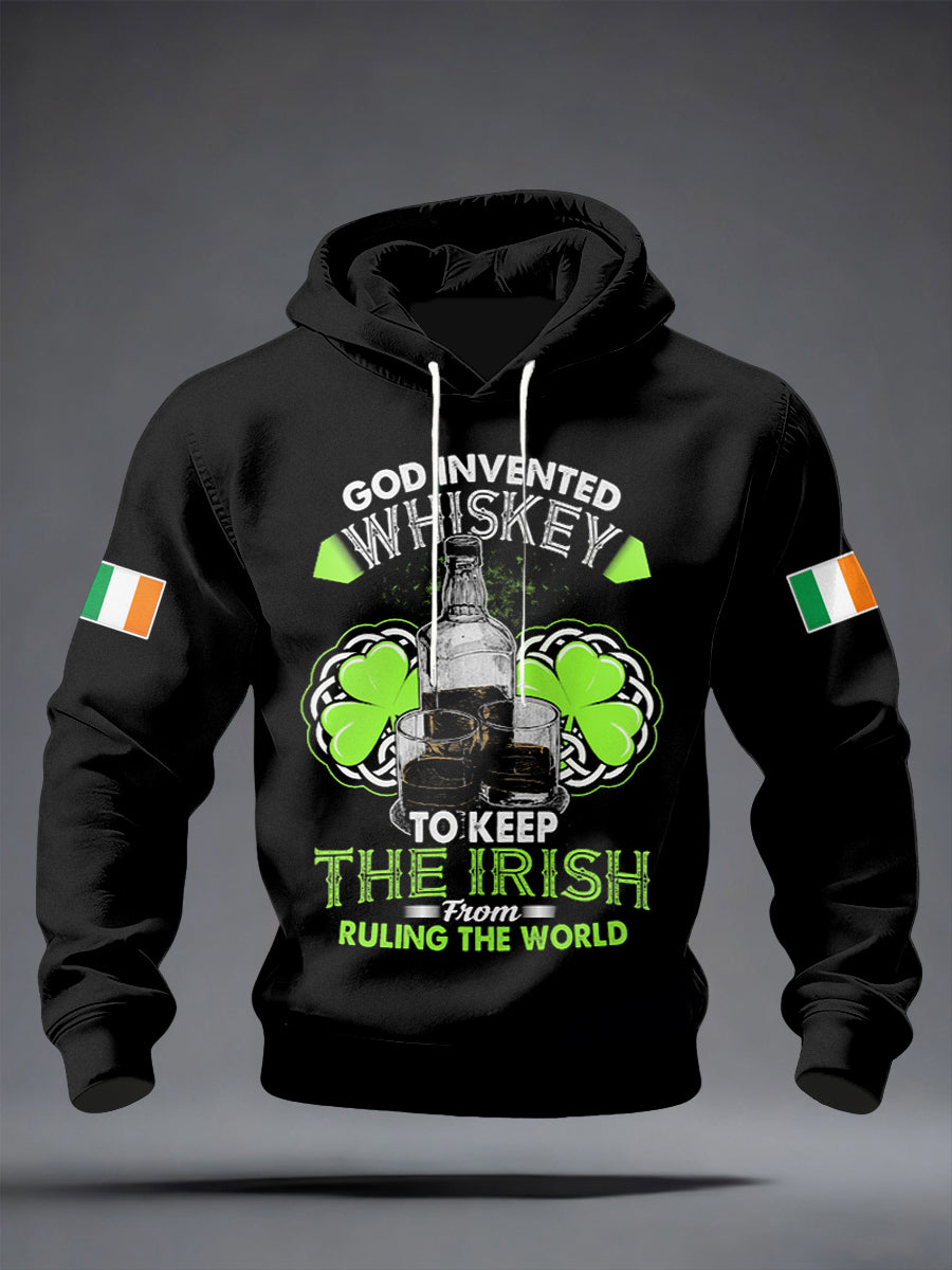 Men's Irish Whiskey Printed Hoodie