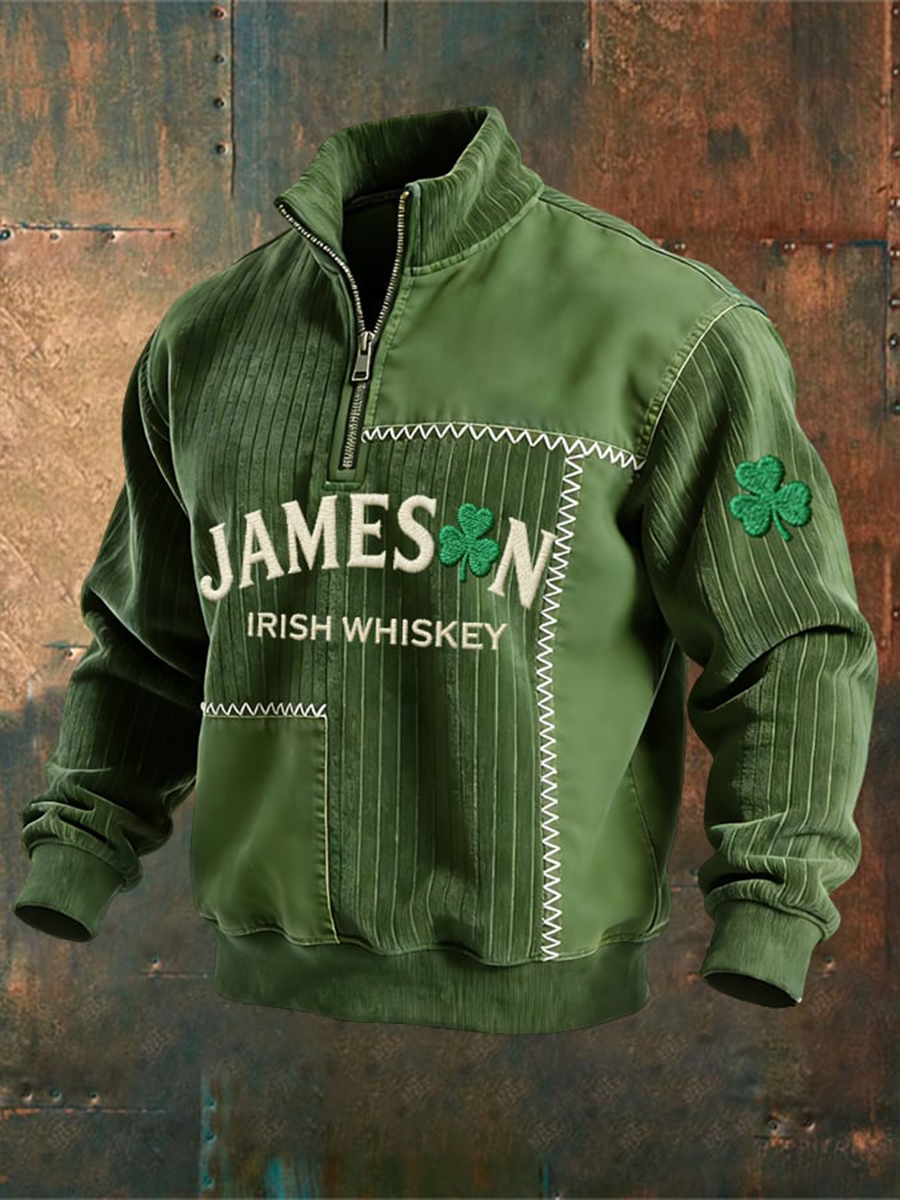 Men's Irish Whiskey Zip-Up Hoodie