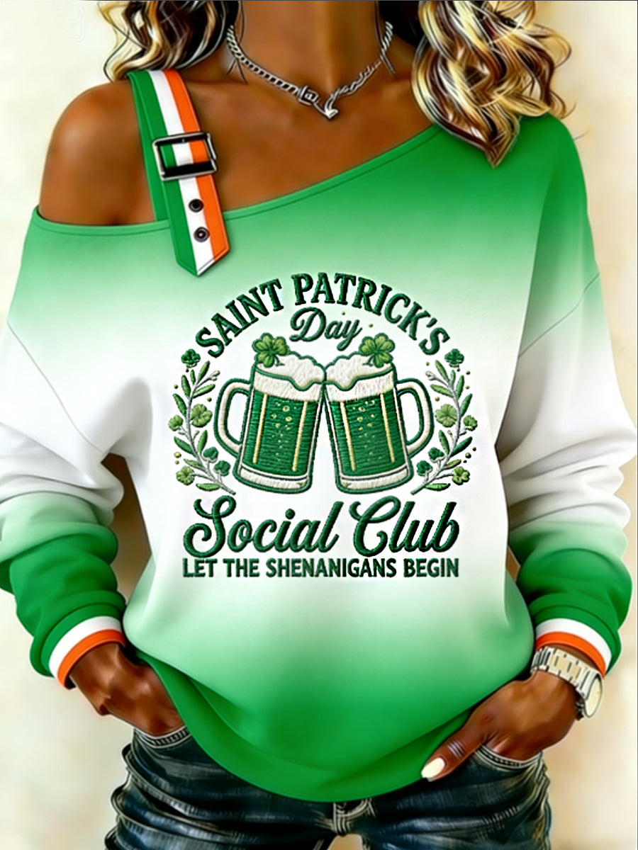 Women's SAINT PATRICK Social Club LET THE SHENANIGANS BEGIN Sweatshirt