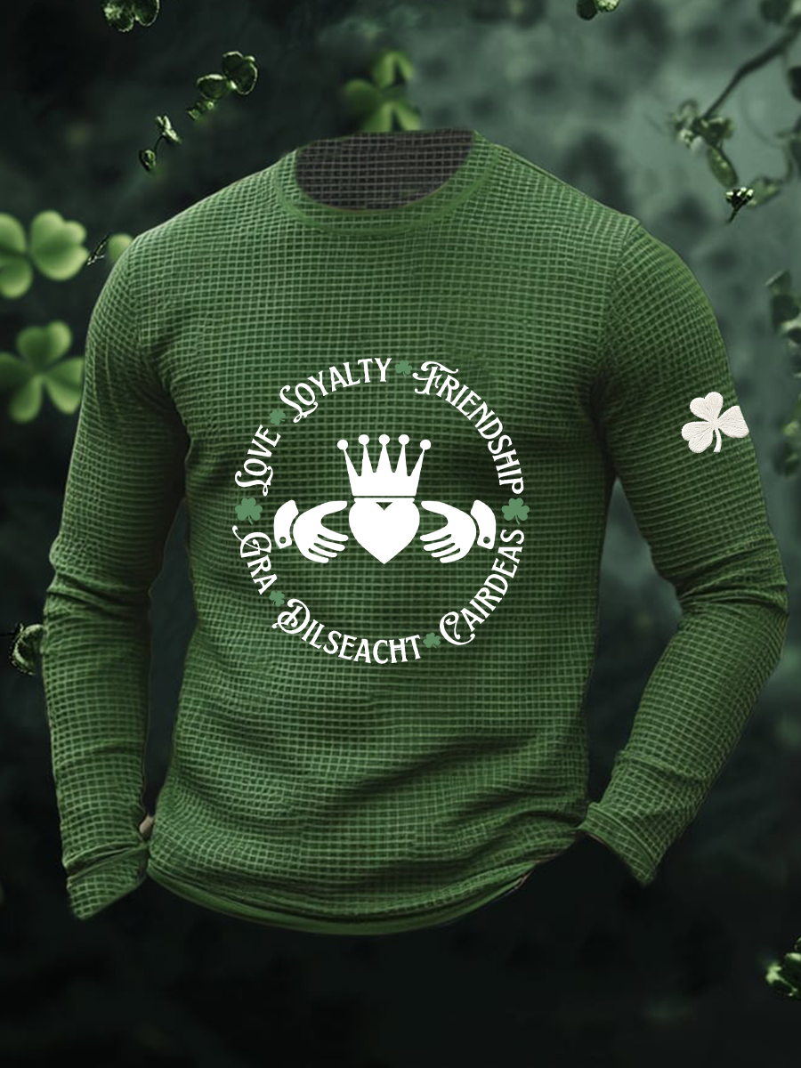 Men's Love Loyalty And Friendship Waffle Long Sleeve T-Shirt