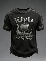Bedrucktes Herren T-Shirt im Viking-Stil von Val halla