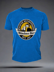 Herren Bier liebhaber München Oktoberfest Print T-Shirt