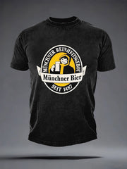 Herren Bier liebhaber München Oktoberfest Print T-Shirt