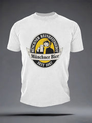 Herren Bier liebhaber München Oktoberfest Print T-Shirt