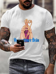 Herren Bier Liebhaber München Oktoberfest Print T-Shirt