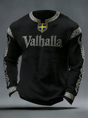 Herrens svenska Viking-stil Valhalla Våffle Topp