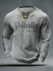 Herrens svenska Viking-stil Valhalla Våffle Topp
