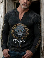 Herren-Viking-T-Shirt mit langen Ärmeln