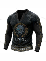 Herren-Viking-T-Shirt mit langen Ärmeln