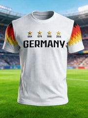 Herren-T-Shirt mit deutschem Fußballfan-Print