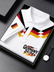 Männer Deutschland Fußball Fan Print Kurzarm Shirt