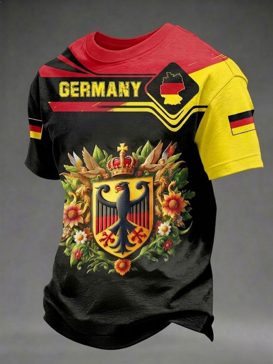Herren-Fußball-T-Shirt mit Deutschland-Print