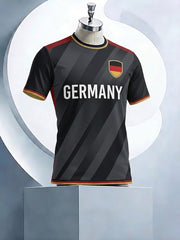Herren-T-Shirt mit deutschem Fußballfan-Print