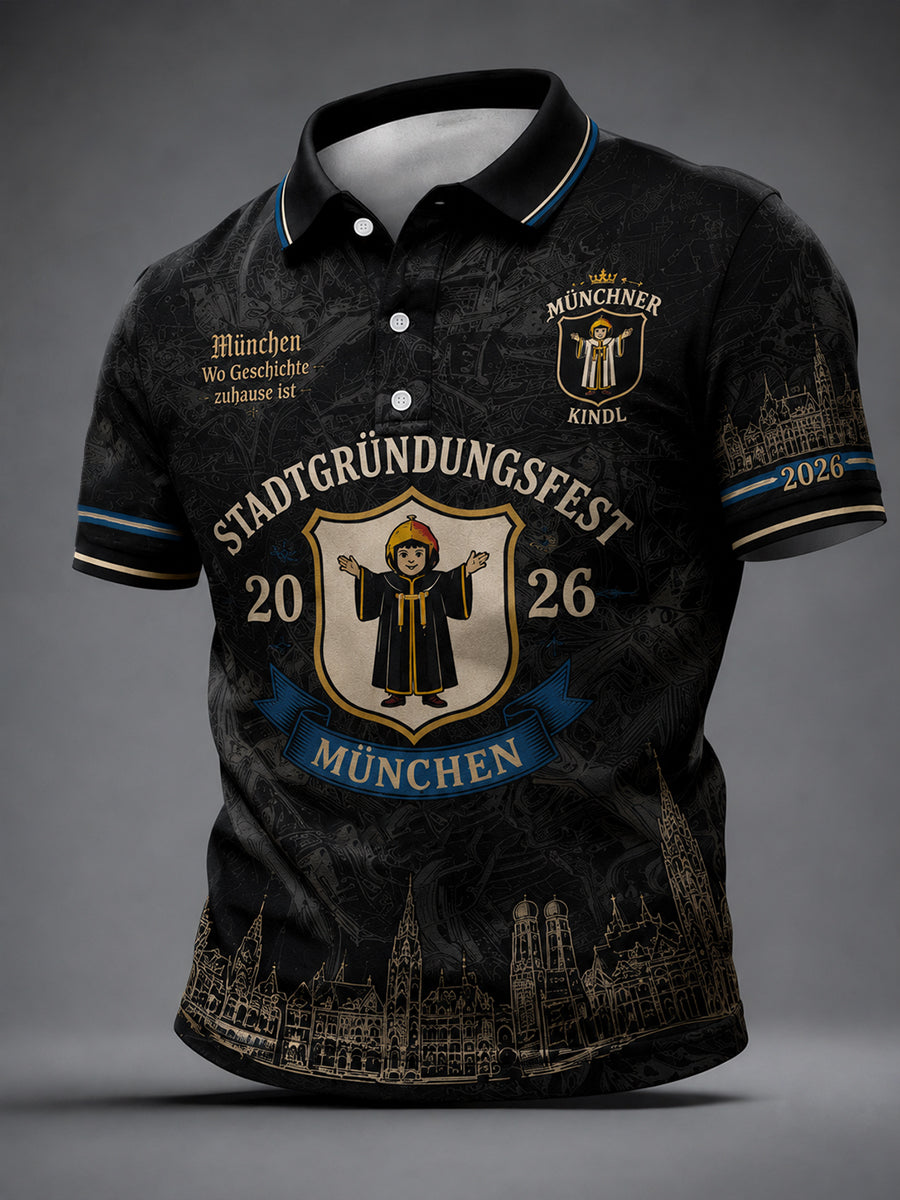 Herren-T-Shirt mit Aufdruck zum Münchner Stadtgründungsfest 2026